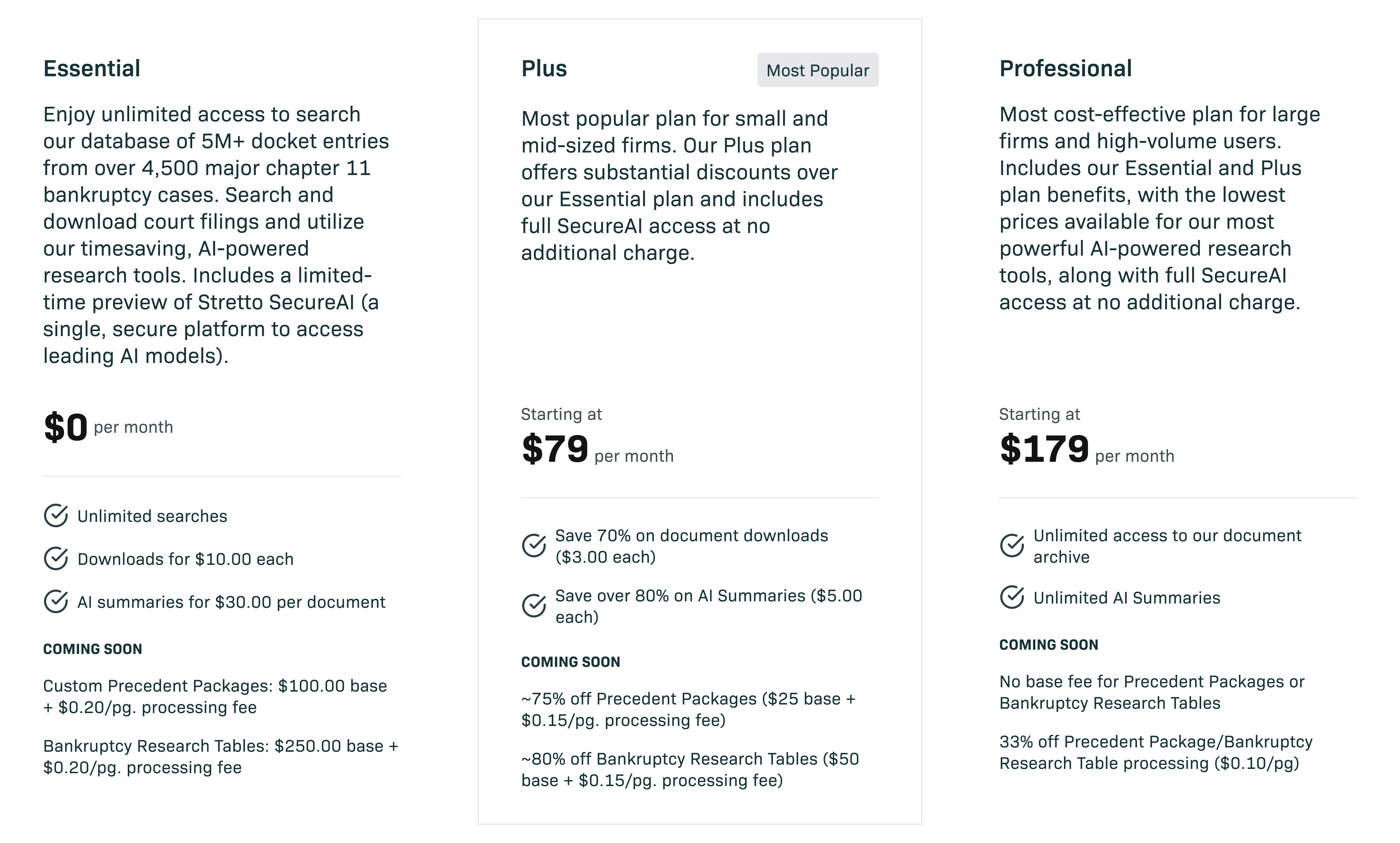 Research Suite Pricing